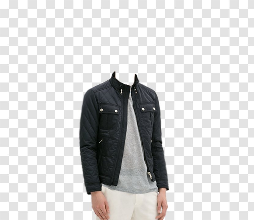 T-shirt Leather Jacket Clothing Suit - Black Transparent PNG