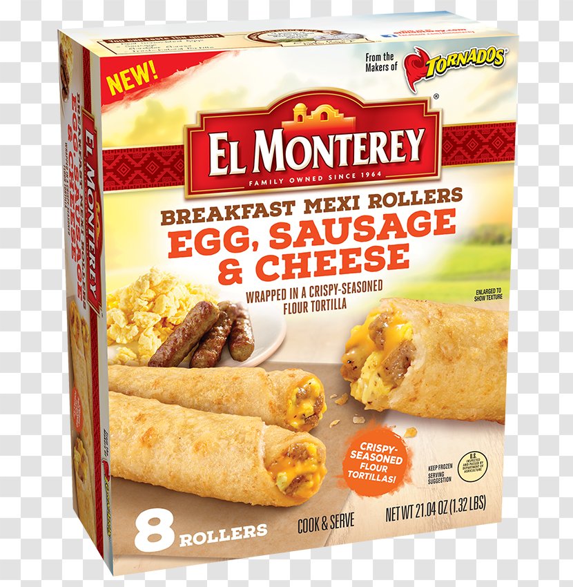 Taquito Mexican Cuisine Breakfast Egg Roll Burrito - Junk Food Transparent PNG