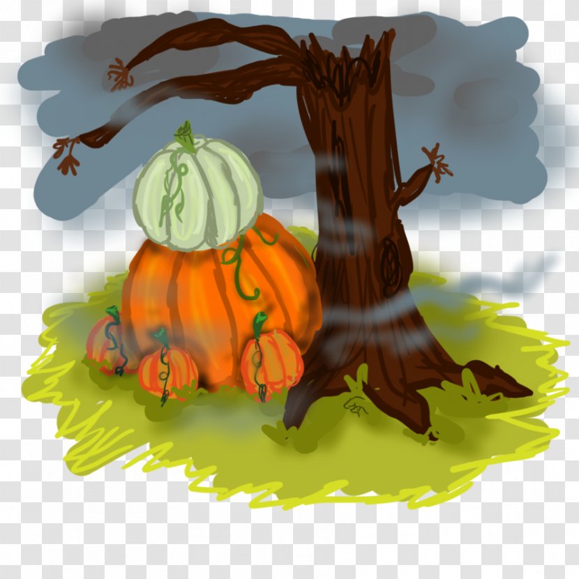 Calabaza Pumpkin Cartoon Tree - Mythical Creature - Watercolor Transparent PNG