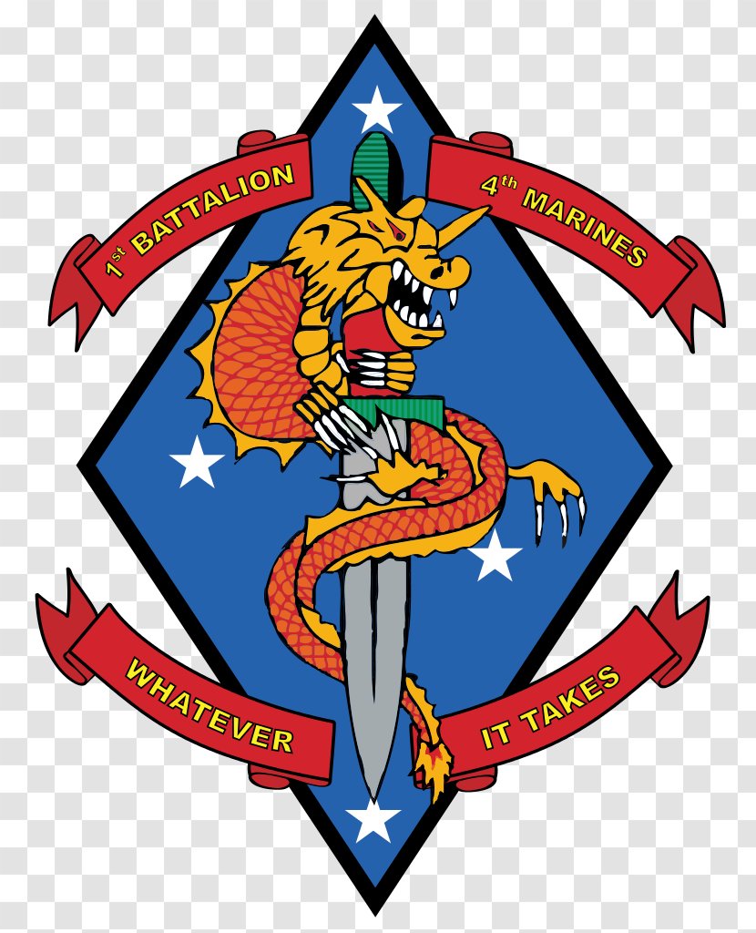 Battalion 4th Marine Regiment United States Corps Marines 1st Division - Red - Dabrowski Transparent PNG