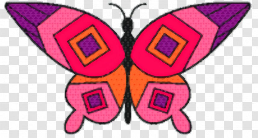 Monarch Butterfly - Pink M - Symmetry Moths And Butterflies Transparent PNG