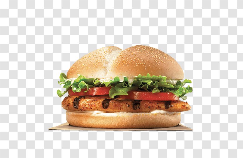 Burger King Grilled Chicken Sandwiches Whopper Hamburger TenderCrisp - Food Transparent PNG