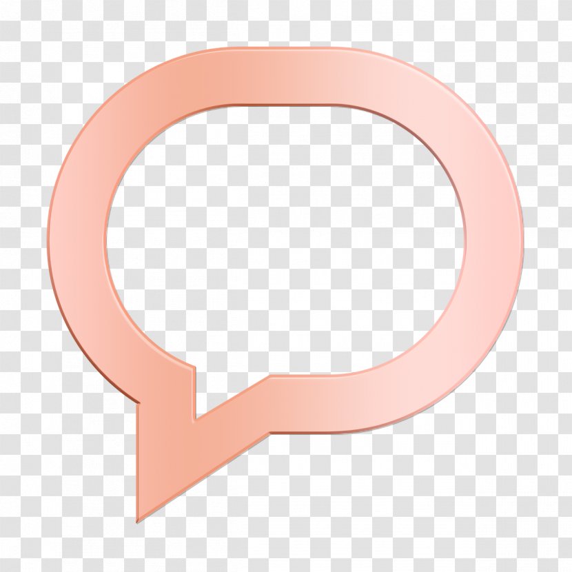 Chat Icon - Peach Material Property Transparent PNG