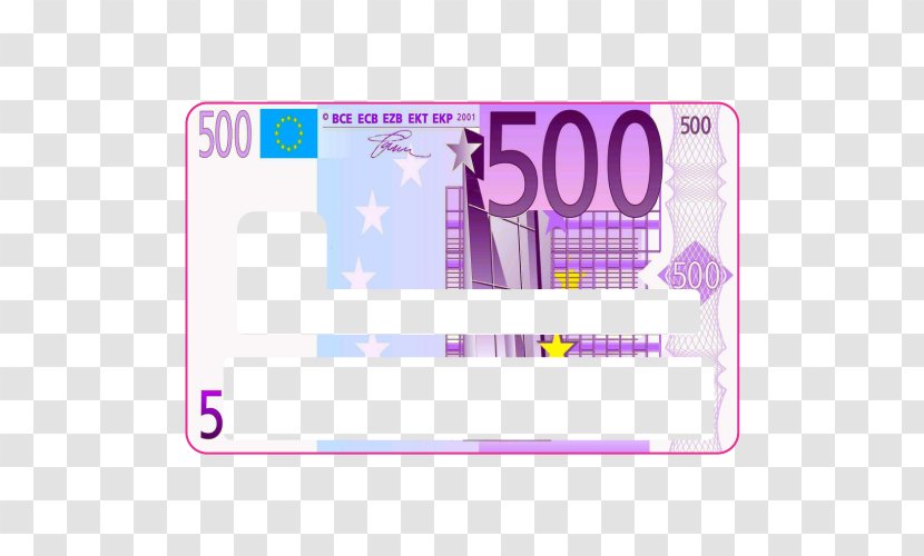 500 Euro Note Banknotes Money - Purple - Banknote Transparent PNG