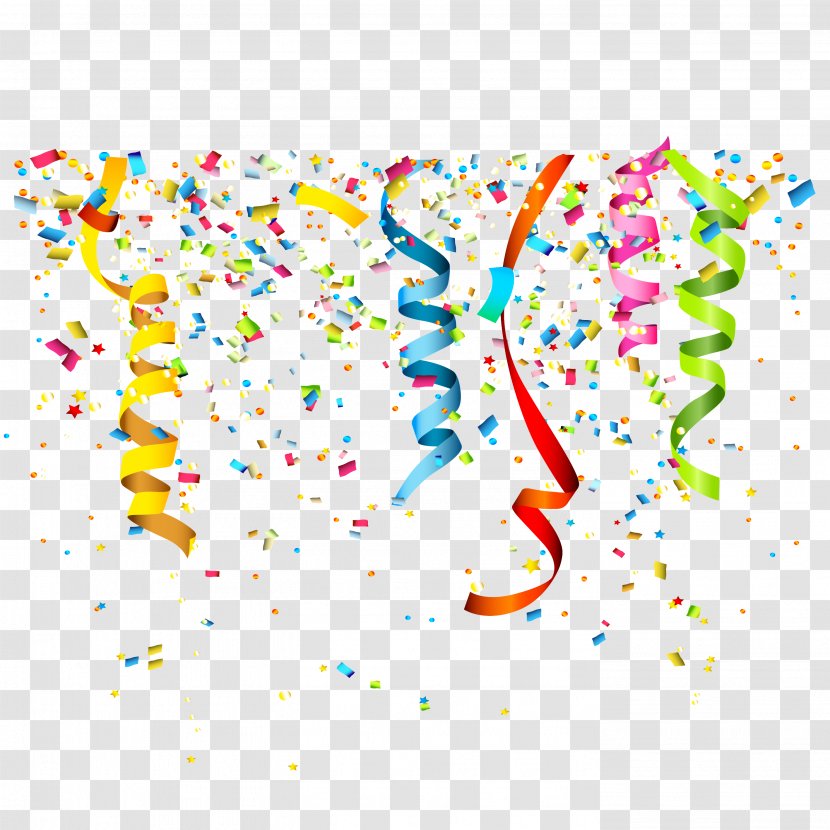 Party Confetti Birthday Clip Art - Photography - Streamers Vector Transparent PNG