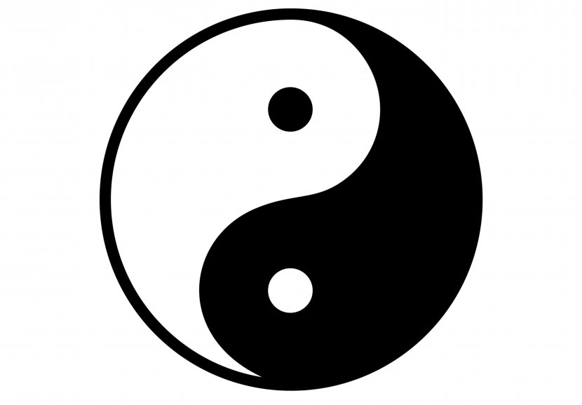 Symbol Yin And Yang Korea Clip Art - Monochrome Transparent PNG