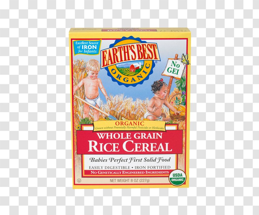 Rice Cereal Baby Food Breakfast Organic Whole Grain Transparent PNG