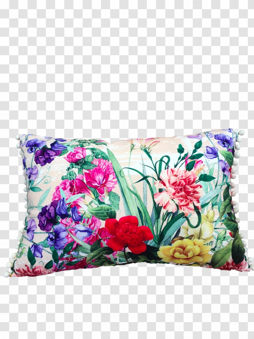 The Gardener's Year Carnation Pillow Cushion Floral Design Transparent PNG