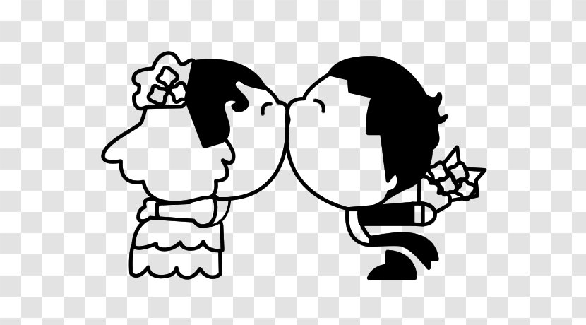 Kiss Wedding Drawing Cartoon Clip Art - Heart Transparent PNG
