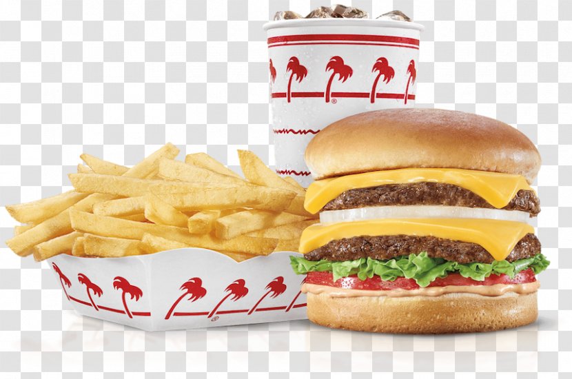 Hamburger In-N-Out Burger Cheeseburger French Fries Milkshake - Breakfast Sandwich - Menu Transparent PNG