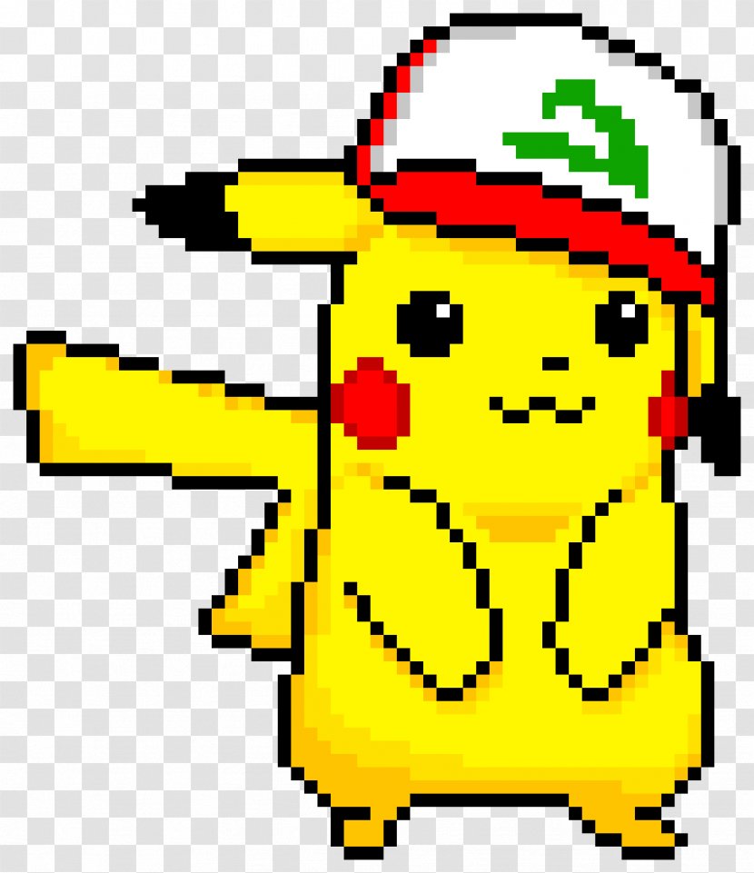 Pikachu Ash Ketchum Pixel Art - Video Games - Templates Pokemon Transparent PNG