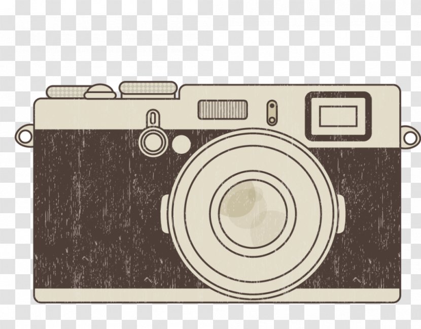 Camera Drawing Photography Clip Art - Retro Style Transparent PNG