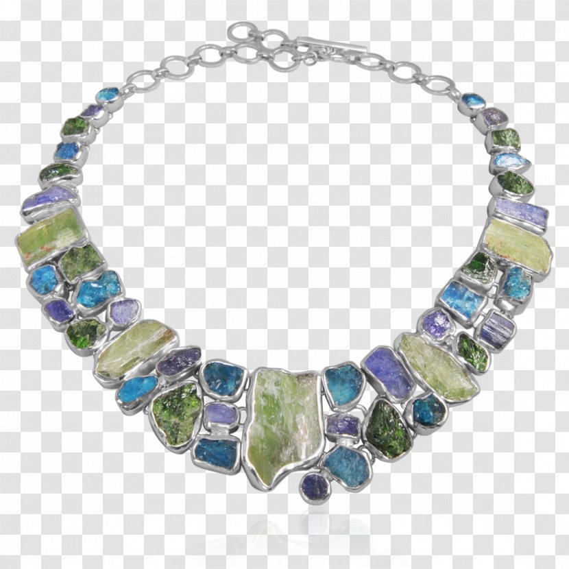 Turquoise Earring Tanzanite Necklace Bracelet - Silver Transparent PNG