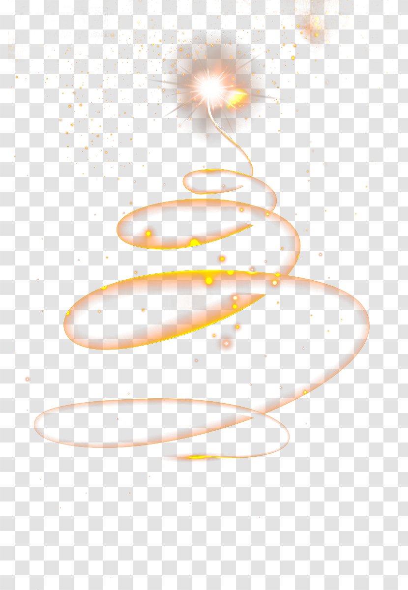 White Material Pattern - Yellow - Golden Christmas Tree Light Curve Transparent PNG