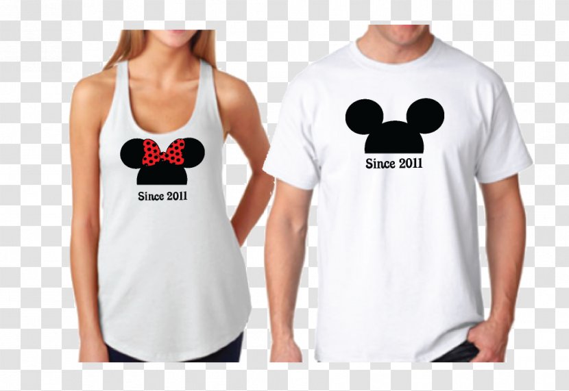 T-shirt Minnie Mouse Mickey The Walt Disney Company - Silhouette - Hand Shape Transparent PNG