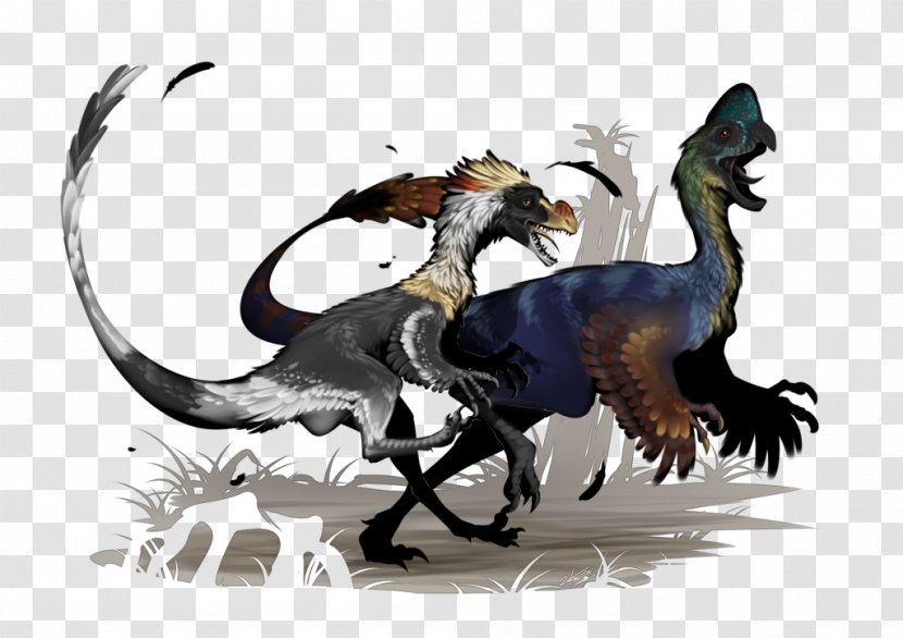 Velociraptor Oviraptor Citipati Dinosaur Art - Dragon Transparent PNG