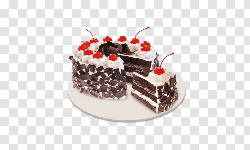 Red Ribbon Black Forest Gateau Birthday Cake Bakery Chocolate - Whipped Cream Transparent PNG
