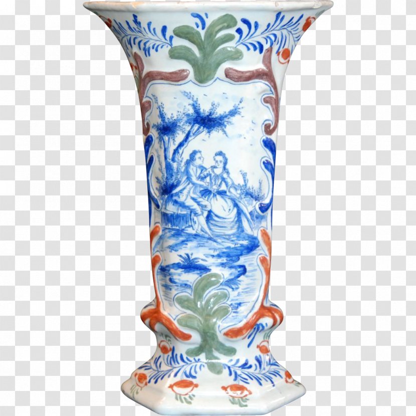 Ceramic Porcelain Vase Blue And White Pottery Artifact - Beaker Transparent PNG