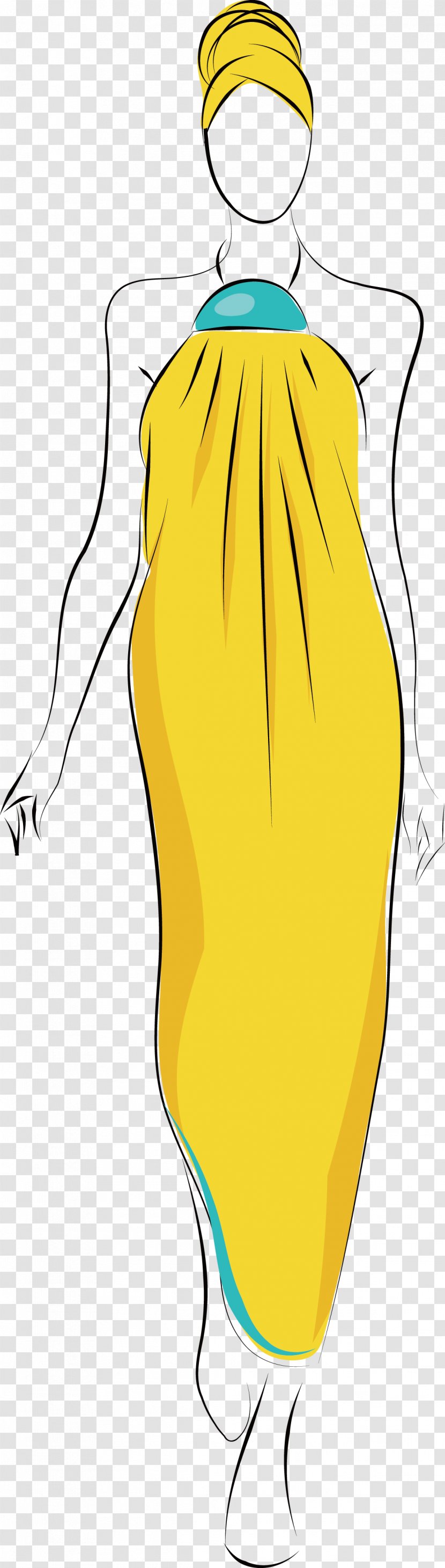 Woman Clip Art - Dress - Cartoon Vector Beautiful Transparent PNG