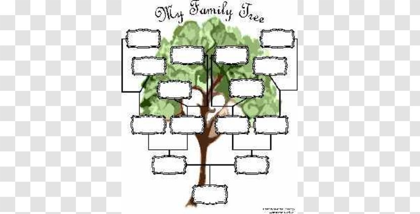 Genealogy Family Tree Template Diagram Chart - Plant Transparent PNG