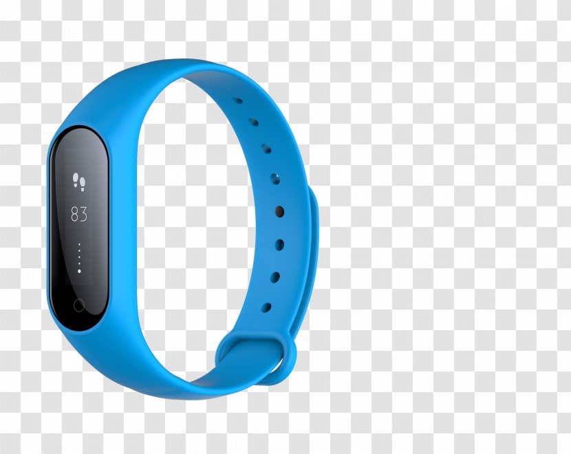 Xiaomi Mi Band 2 Activity Tracker Pedometer Heart Rate Monitor Wristband - Electric Blue - Watch Transparent PNG