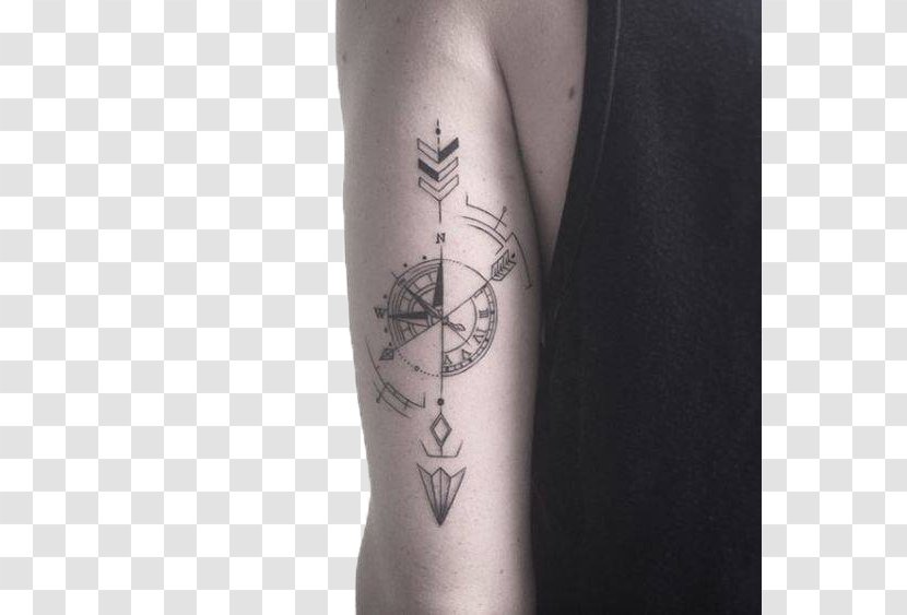 Sleeve Tattoo Compass Artist Old School (tattoo) - Shoulder Transparent PNG