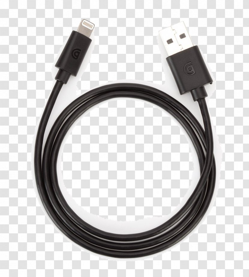 IPhone Lightning Griffin Technology Electrical Cable IPad - Electronic Device - USB Transparent PNG