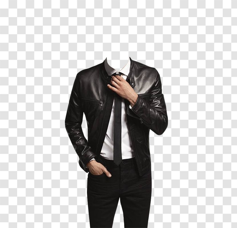 The Black Leather Jacket Clothing Coat Transparent PNG