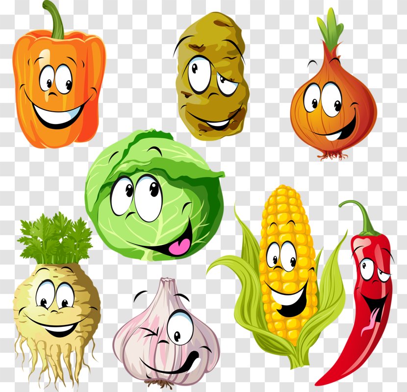 Vegetable Fruit Vegetal Drawing Dessin Animxe9 - Hand-painted Cartoon Vegetables Transparent PNG