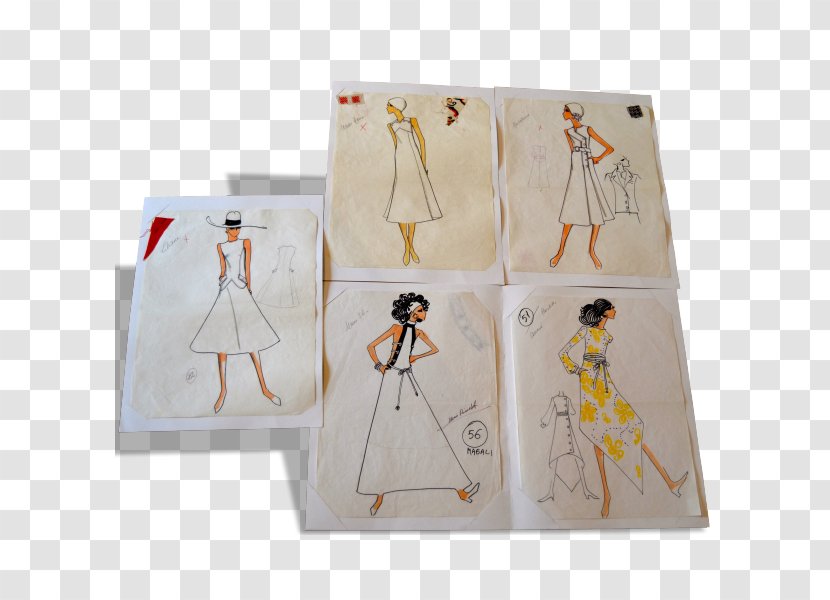 Paper Cours De Dessin Mode Drawing Vintage Fashion - Croquis - Haute Couture Transparent PNG