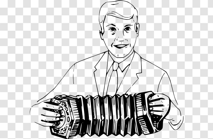 Drawing Musical Instruments Concertina Accordion - Frame Transparent PNG