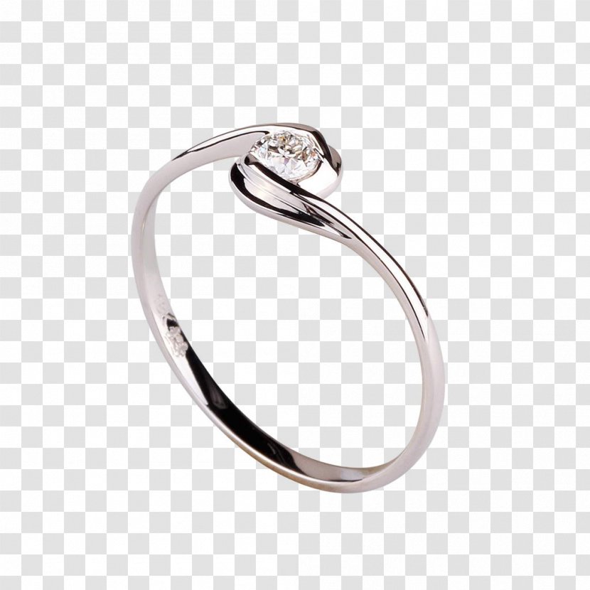 Wedding Ring Diamond Jewellery Gold - Biau0142e Zu0142oto - Creative Hand-painted Jewelry Creative,Diamond Transparent PNG