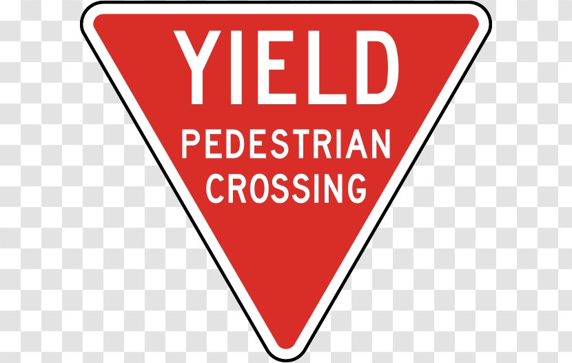 Yield Sign Traffic Stop Manual On Uniform Control Devices Pedestrian - Area Transparent PNG