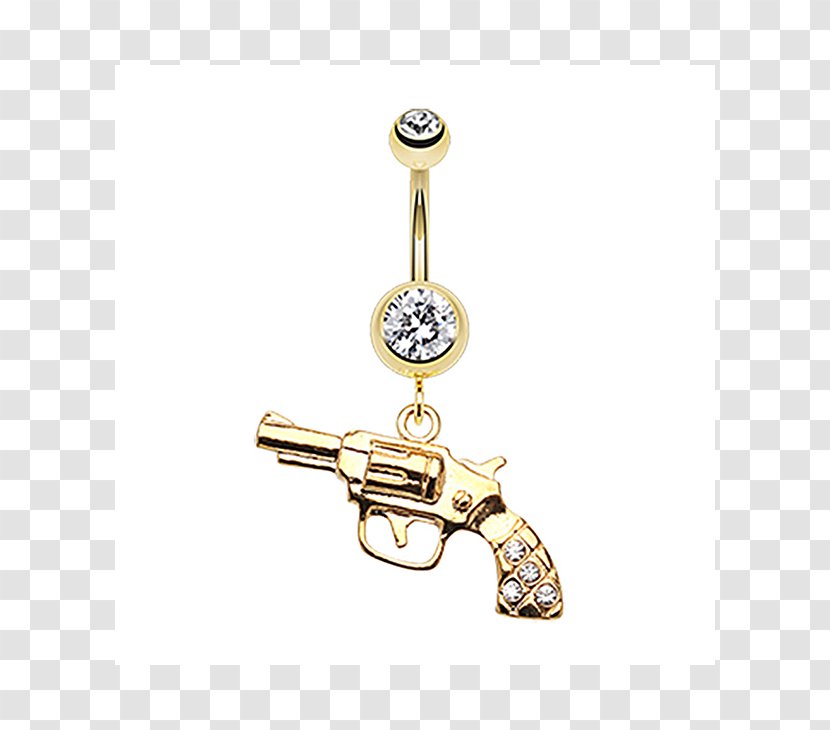 Earring Charms & Pendants Pistol Body Jewellery - Fashion Accessory - Ring Transparent PNG