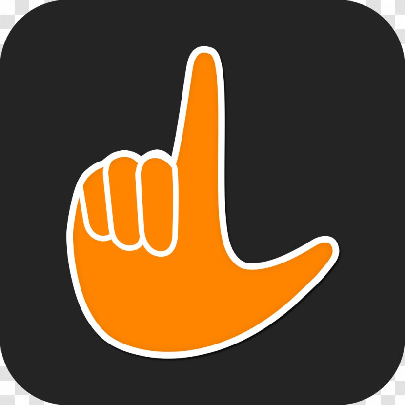 Thumb Line Clip Art - Orange - Design Transparent PNG