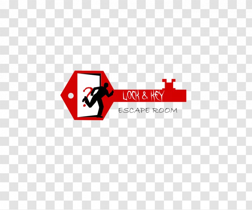 Lock & Key Escape Room Logo - Text - Red Star Transparent PNG