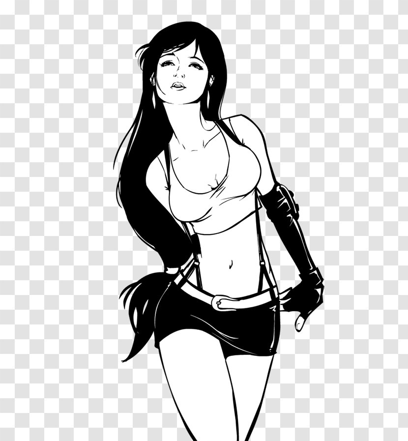 Tifa Lockhart Drawing DeviantArt Sketch - Flower - Final Fantasy Transparent PNG