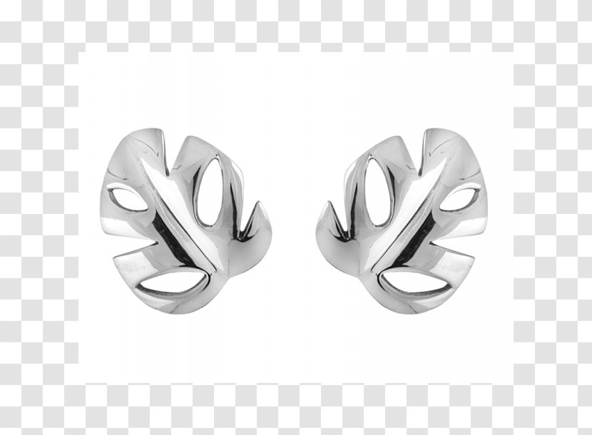 Earring Silver Jewellery Swiss Cheese Plant Gold - Price - Monstera Transparent PNG