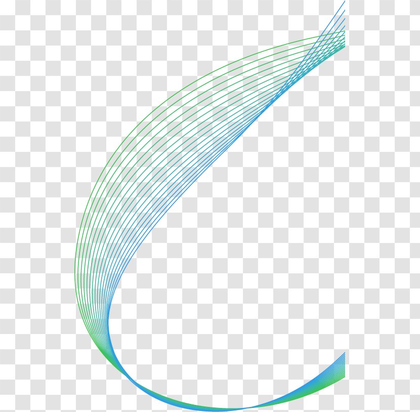 Turquoise Teal Line - Green Waves Transparent PNG
