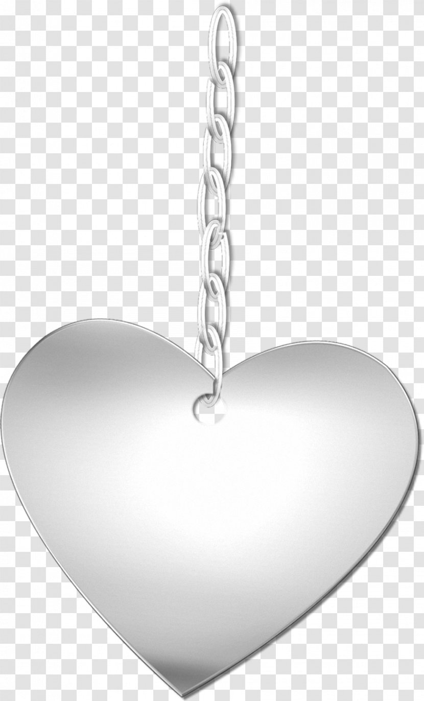 Silver White - Heart - Pearls Transparent PNG