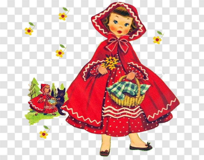 Little Red Riding Hood Big Bad Wolf Fairy Tale - Chaperon Transparent PNG
