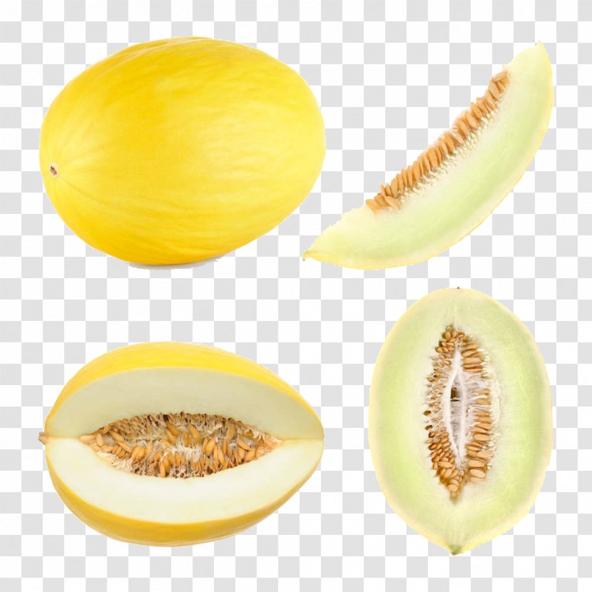 Honeydew Canary Melon Cantaloupe - White Meat Slices Transparent PNG