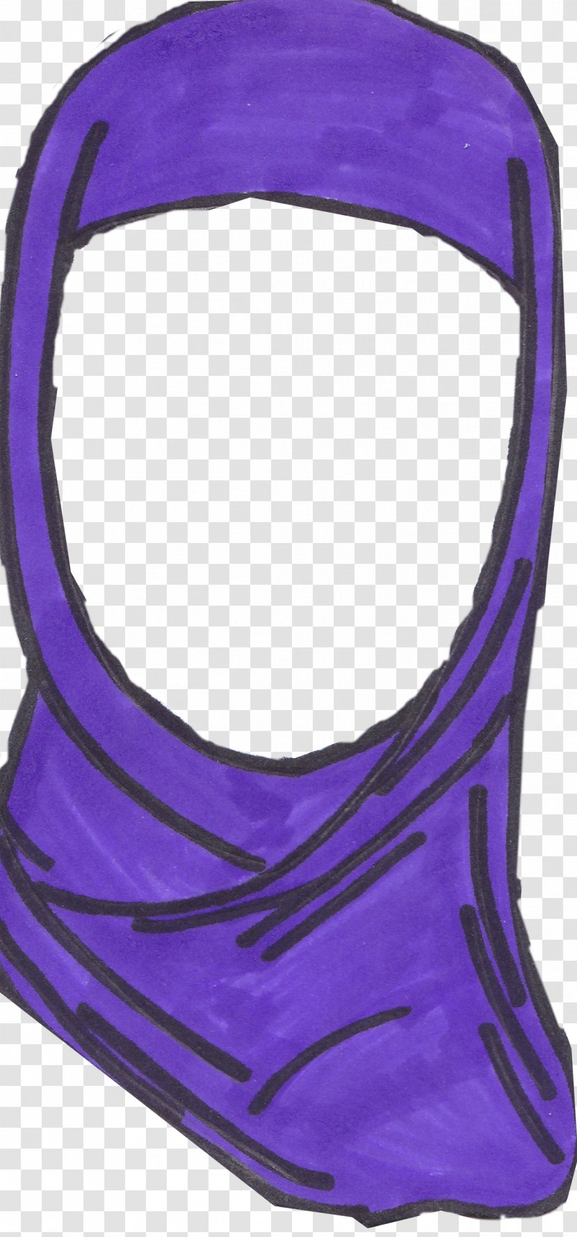 Cobalt Blue Hijab Magenta Violet Lilac - Neck Transparent PNG