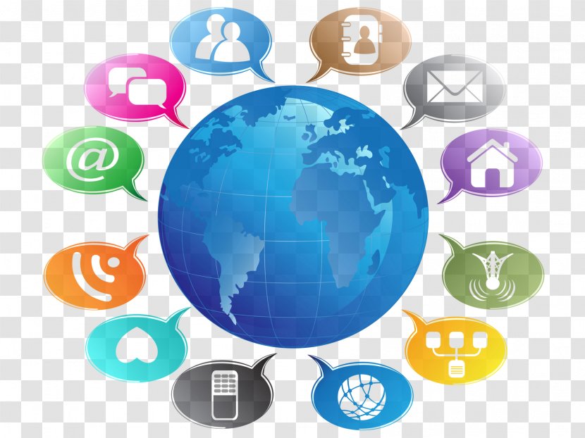 Globe Social Media World Communication - Symbol - Internet Transparent PNG