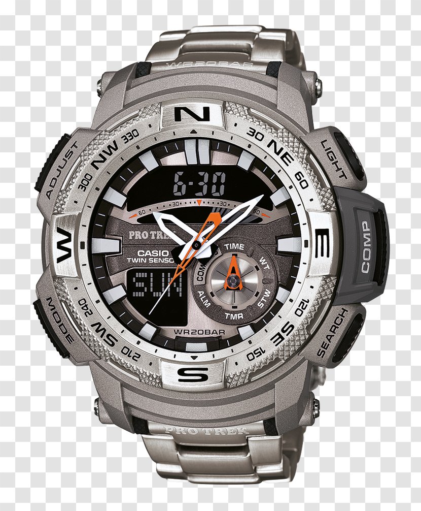 PROTREK Casio Watch Clock Tough Solar - Metal - Gst Transparent PNG