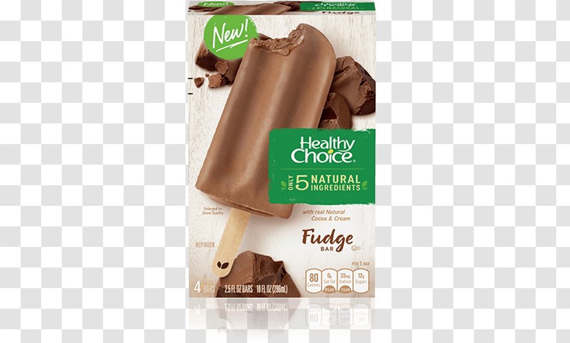 Fudge Ice Cream Chocolate Bar Healthy Choice - A Balanced Diet Transparent PNG