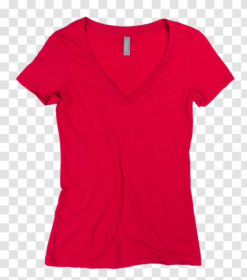 T-shirt Top Clothing Polo Shirt Neckline - Printed T Red Transparent PNG