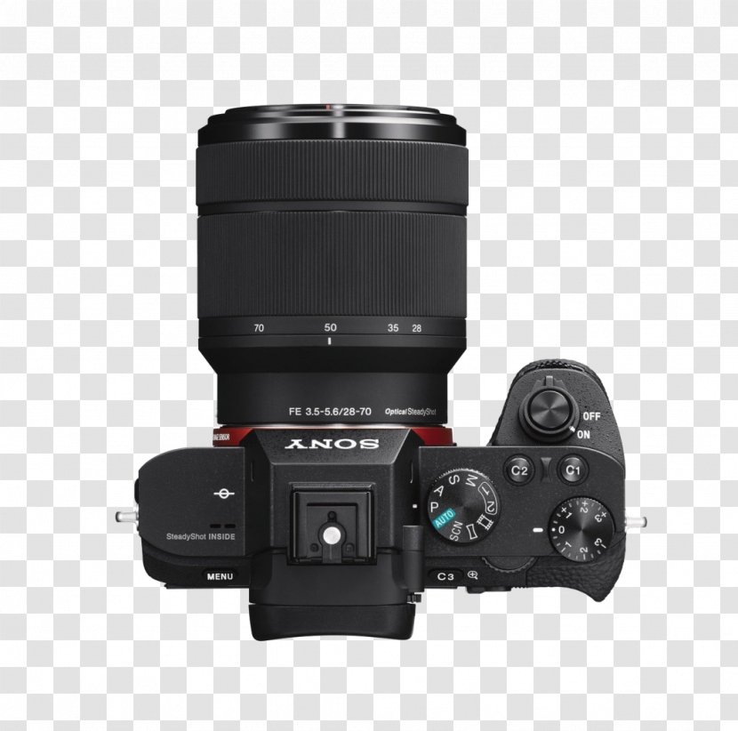 Sony A7 II ILCE-7M2 24.3 MP Mirrorless Digital Camera - 1080pBlackFE 28-70mm OSS Lens ILCE-7M2K CameraBlackFE α7 Camera1080pBlackSony Alpha DSLR Transparent PNG