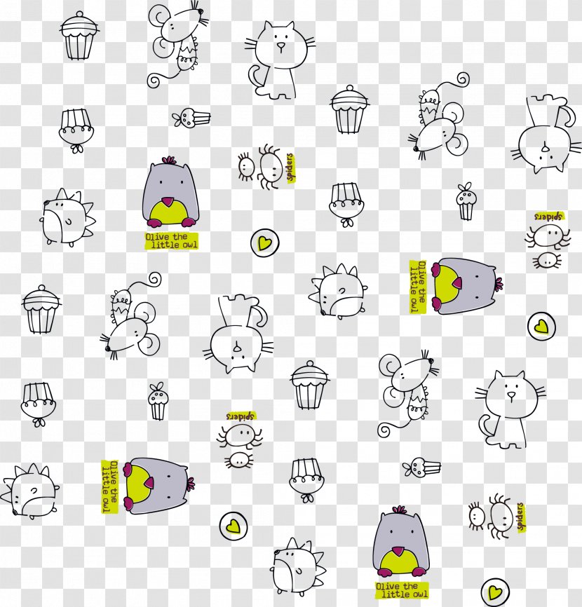 Cartoon - Shading - Cute Little Animals Vector Material Transparent PNG