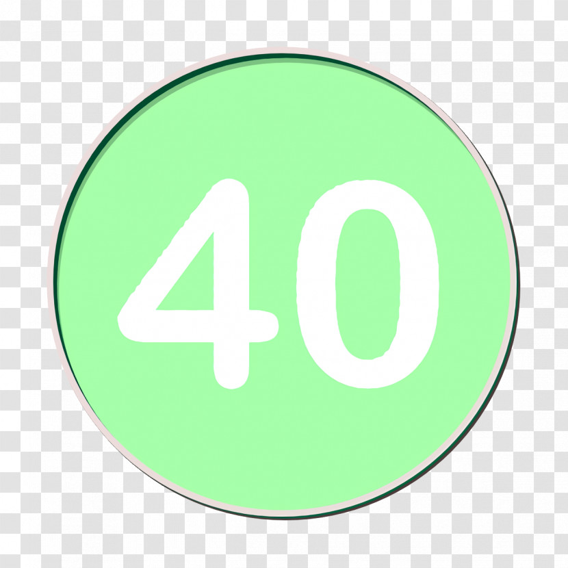 Forty Icon Numbers Icon Transparent PNG